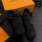 Giày Louis Vuitton x Timberland Ankle Boot Sneaker in Black Màu Đen Best Quality