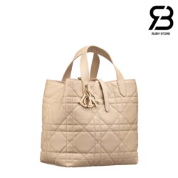 Túi Medium Dior Toujours Vertical Tote Bag Powder Beige 23CM Best Quality