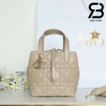 Túi Small Dior Toujours Vertical Tote Bag Powder Beige Màu Be 18.5CM Best Quality - Ảnh 2