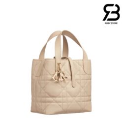 Túi Small Dior Toujours Vertical Tote Bag Powder Beige Màu Be 18.5CM Best Quality