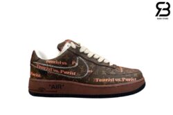 Giày Air Force 1 Low x Off-White x Louis Vuitton Monogram Màu Nâu Best Quality