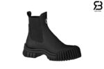 Giày LV Ruby Flat Ankle Boots Black Leather Màu Đen Best Quality