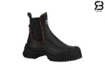Giày LV Ruby Flat Ankle Boots Black Leather Monogram Màu Đen Best Quality