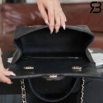 Túi Chanel 24P Kelly Medium Flap Bag Top Handle Màu Đen GHW 25CM Best Pháp