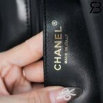 Túi Chanel 24P Kelly Medium Flap Bag Top Handle Màu Đen GHW 25CM Best Pháp