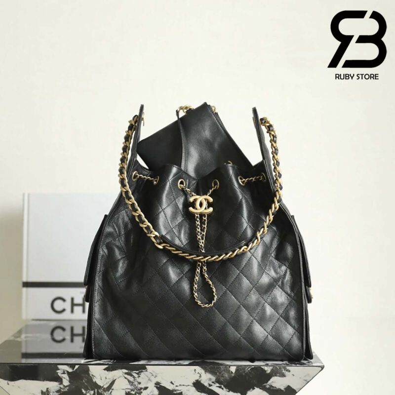 Túi Chanel 25 Medium Handbag Màu Đen Da Caviar 40CM Best Quality