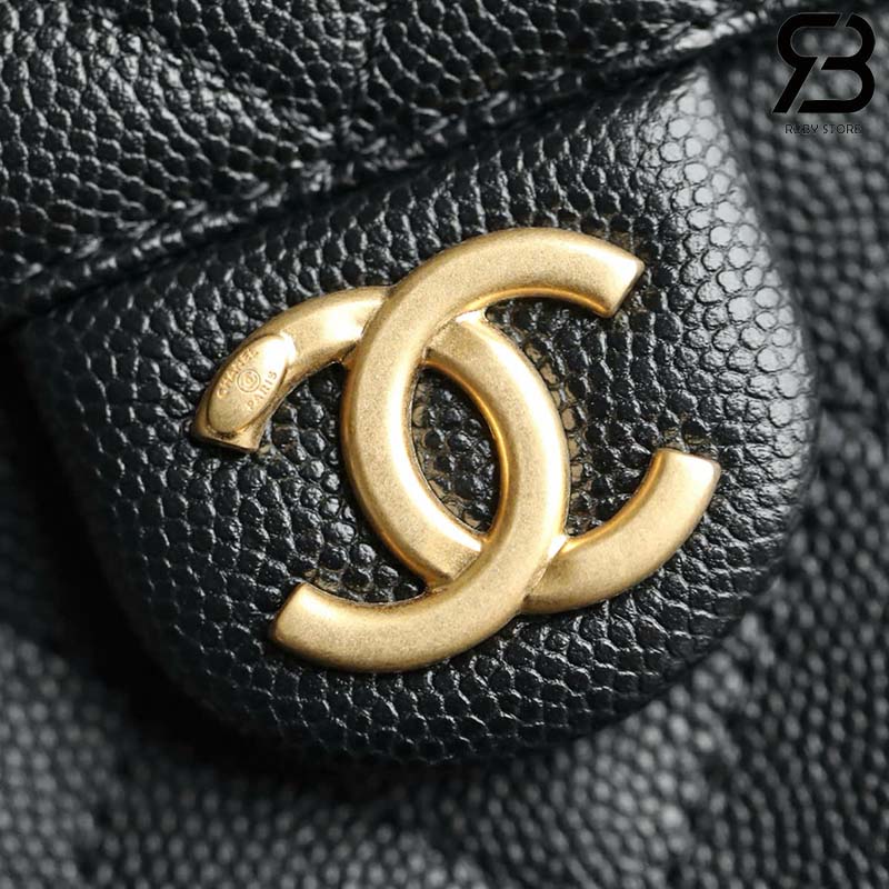 Túi Chanel 25 Medium Handbag Màu Đen Da Caviar 40CM Best Quality