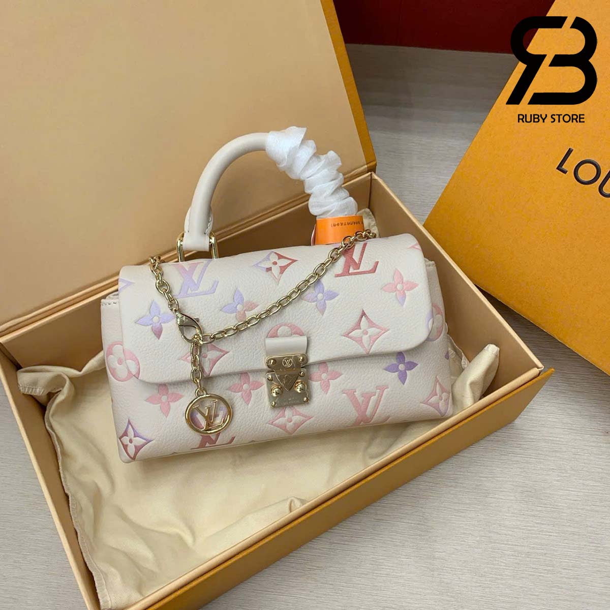 Túi LV Nano Madeleine Monogram Empreinte Dream Cream Màu Kem Best Quality
