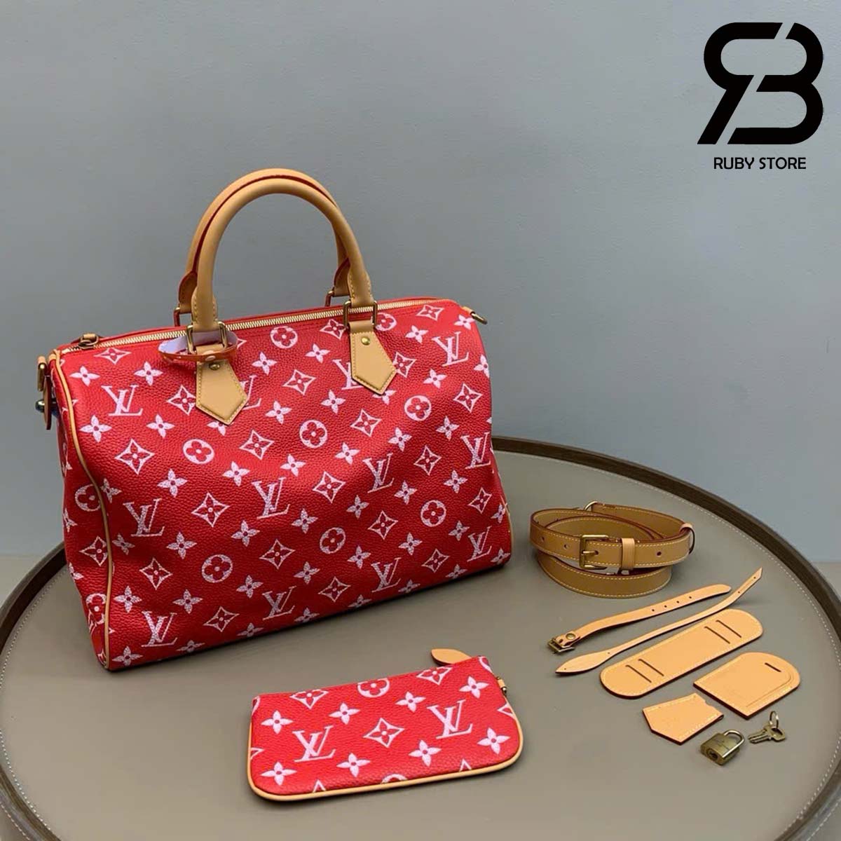 Túi LV Speedy P9 Bandoulière 40 Monogram Calfskin Best Quality