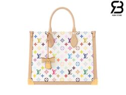 Túi LV x TM OnTheGo MM White Multicolor Monogram Màu Trắng Best Quality