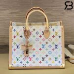 Túi LV x TM OnTheGo MM White Multicolor Monogram Màu Trắng Best Quality