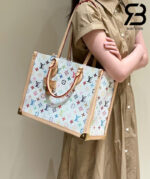 Túi LV x TM OnTheGo MM White Multicolor Monogram Màu Trắng Best Quality