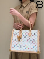 Túi LV x TM OnTheGo MM White Multicolor Monogram Màu Trắng Best Quality