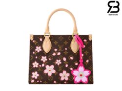 Túi LV x TM OnTheGo PM Monogram Brown Sakura Màu Nâu Best Quality