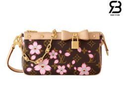 Túi LV x TM Pochette Accessoires Monogram Brown Sakura Màu Nâu Best Quality