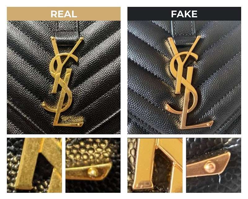Cách phân biệt túi YSL real và fake qua logo ysl