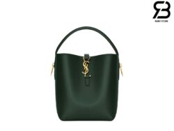 Túi YSL Le 37 Small In Shiny Leather Màu Xanh Đậm Dark Green 17CM Best Quality