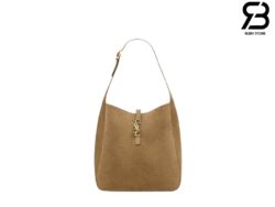 Túi YSL Le 5 À 7 Supple Large In Suede Golden Leaf Màu Vàng Da Lộn 30CM Best Quality