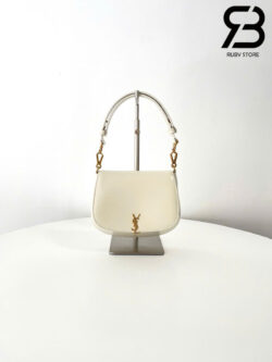 Túi YSL Mini Voltaire Top Handle Bag In Box Calfskin Leather Blanc Vintage Màu Trắng 21CM Best Quality