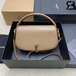 Túi YSL Voltaire In Box Calfskin Leather Dark Cork Màu Nâu 24CM Best Quality