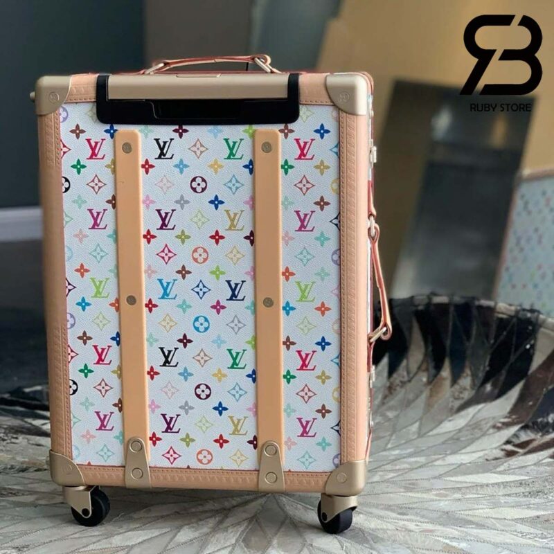 Vali LV x TM Rolling Trunk White Multicolor Monogram Màu Trắng Best Quality