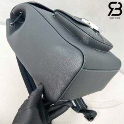 Ba Lô Dior Saddle Backpack With Flap Black Grained Calfskin 41CM Best Quality