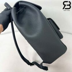 Ba Lô Dior Saddle Backpack With Flap Black Grained Calfskin 41CM Best Quality