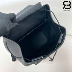 Ba Lô Dior Saddle Backpack With Flap Black Grained Calfskin 41CM Best Quality