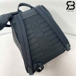 Ba Lô Dior Saddle Backpack With Flap Black Grained Calfskin 41CM Best Quality