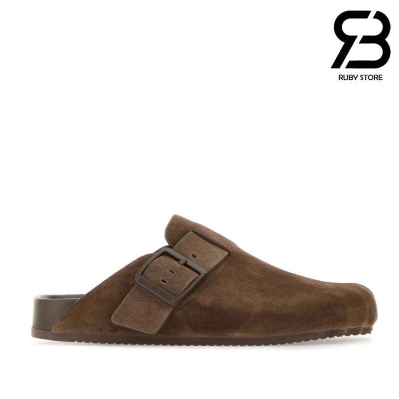 Dép Balenciaga Sunday Mule In Brown Suede Màu Nâu Best Quality