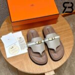 Dép Hermes Empire Sandal Beige Mastic Beige Glaise Calfskin Best Pháp