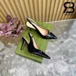 Giày Cao Gót Gucci Horsebit Pump Black GG Leather Màu Đen Best Quality