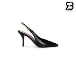 Giày Cao Gót Gucci Signoria Slingback Pump Black Leather Màu Đen Best Quality