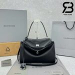 Túi Balenciaga Rodeo Medium Handbag In Black Calfskin Màu Đen 35CM Best Da Ý