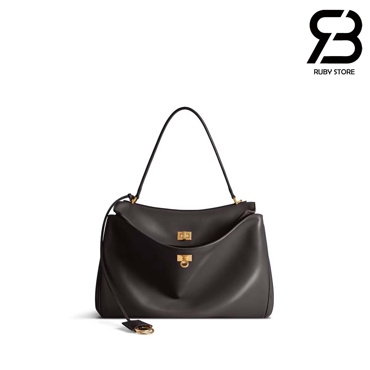 tui-balenciaga-rodeo-medium-handbag-in-espresso-calfskin-best-da-y Túi Balenciaga Rodeo Medium Handbag In Espresso Calfskin Màu Nâu 35CM Best Da Ý