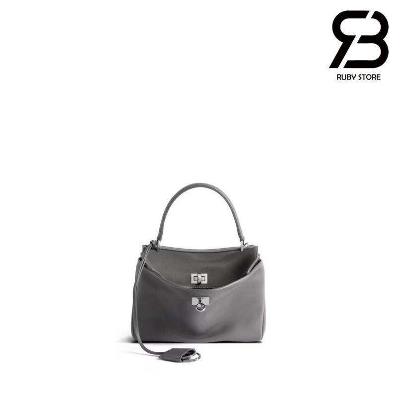 Túi Balenciaga Rodeo Mini Handbag In Grey Calfskin Màu Xám 23CM Best Da Ý