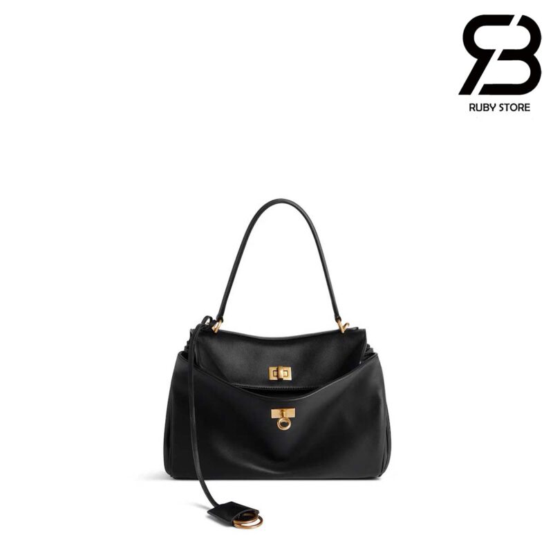 Túi Balenciaga Rodeo Small Handbag In Black Calfskin Màu Đen 27CM Best Da Ý