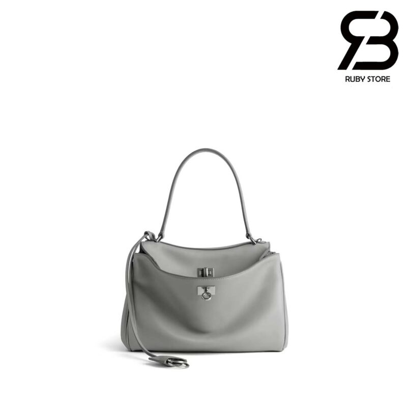Túi Balenciaga Rodeo Small Handbag In Grey Calfskin Màu Xám 27CM Best Da Ý