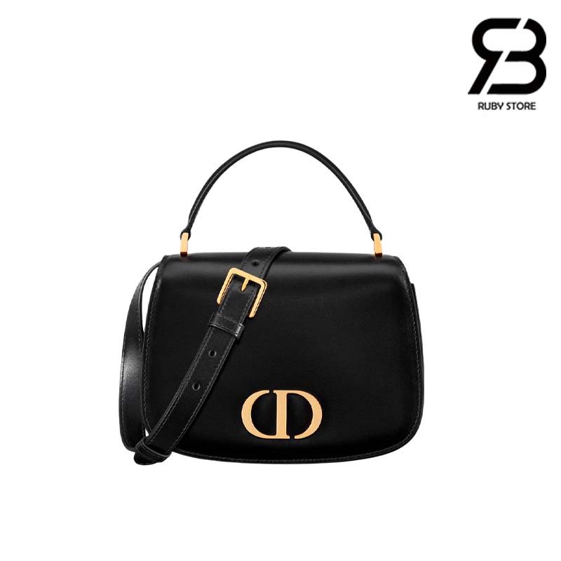 tui-dior-medium-30-montaigne-avenue-top-handle-bag-black-ribbed-calfskin-best-da-nhap Túi Dior Medium 30 Montaigne Avenue Top Handle Bag Black Ribbed Calfskin Best Da Nhập