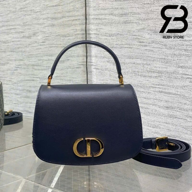 Túi Dior Medium 30 Montaigne Avenue Top Handle Bag Blue Oblique Jacquard and Calfskin Best Da Nhập
