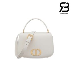 Túi Dior Medium 30 Montaigne Avenue Top Handle Bag Latte Ribbed Calfskin Best Da Nhập