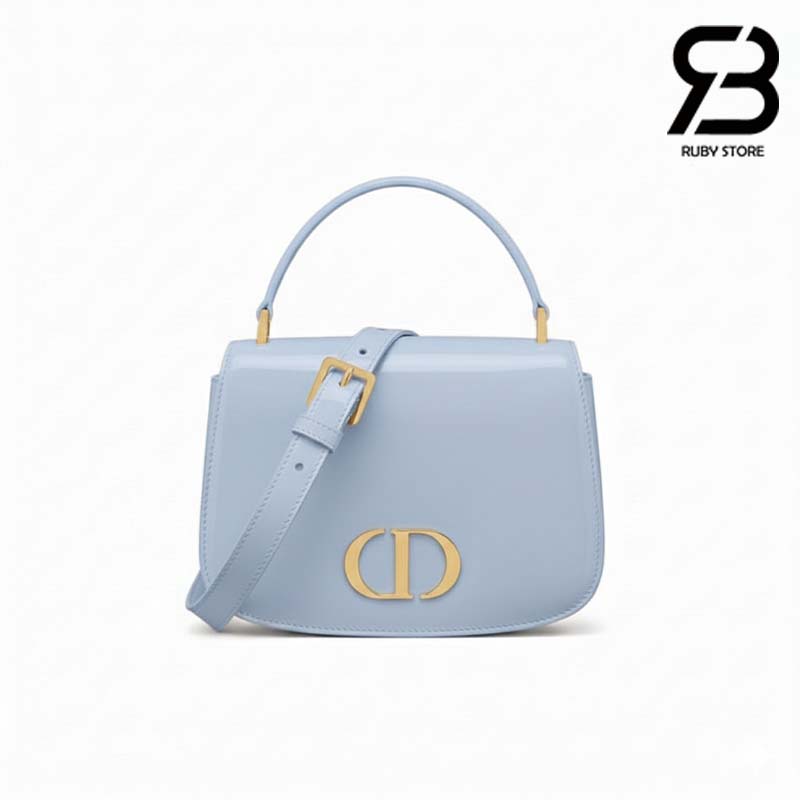 tui-dior-medium-30-montaigne-avenue-top-handle-bag-pale-blue-patent-calfskin-best-da-nhap Túi Dior Medium 30 Montaigne Avenue Top Handle Bag Pale Blue Patent Calfskin Best Da Nhập