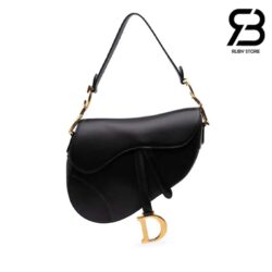 Túi Dior Saddle Black Smooth Calfskin Màu Đen GHW 25CM Best Quality