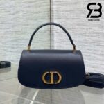 Túi Dior Small 30 Montaigne Avenue Top Handle Bag Blue Oblique Jacquard and Calfskin Best Da Nhập