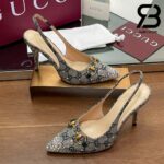 Túi Gucci Horsebit Pump Crystal GG Canvas Best Quality