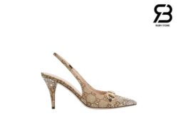 Túi Gucci Horsebit Pump Crystal GG Canvas Best Quality