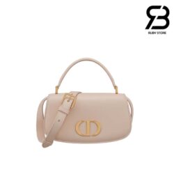 Túi Small 30 Montaigne Avenue Top Handle Bag Pale Pink Ribbed Calfskin Best Da Nhập