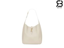 Túi YSL Le 5 À 7 Supple Large In Grained Leather Blanc Vintage Màu Trắng 30CM Best Quality