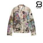 Áo Khoác Acne Studios Trompe-L'œIl Printed Denim Jacket Màu Xám Best Quality