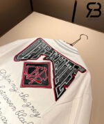 Áo Khoác Off-White Crystal Full Lea Varsity Jacket Trắng Đỏ Best Quality